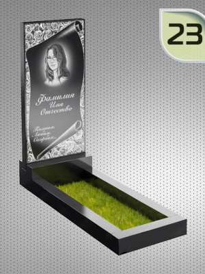 Вертикальный памятник на могилу - Стандарт №23